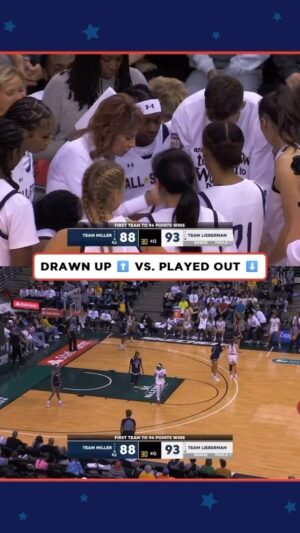 Nancy Lieberman Instagram - Just how @nancylieberman drew it up 🔥 #WomensCollegeAllStarGame