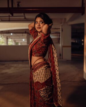 Nandana Varma Instagram - Styling @styyledbyjoe @joe_elize_joy
Photographer @pournami_mukesh_photography
MUAH @makeupartistry_kottayam.Cochin
Outfit  @byhand.in
Jewellery @kaya_online_