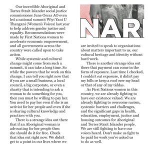 Narelda Jacobs Instagram - If you’re asking a woman to speak and share knowledge with you this International Women’s Day, be ready to pay her for it. Stop asking us to work for free.

This message brought to you in collaboration with @karinaalyce just in time for #iwd