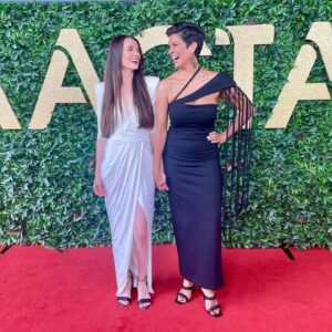 Narelda Jacobs Instagram - Our first (technically) @aacta together!
🖤🤍🖤🤍🖤

👗@maara.collective @_zhivago_