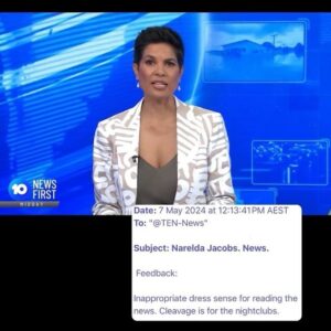 Narelda Jacobs Instagram - Yes, we still receive emails like this. 
Yes, it went to the entire newsroom.
Yes, I was on air at the time.
Yes, it is intended to shame and humiliate me. 
No, what I’m wearing is not inappropriate but your email sure is.