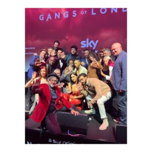 Narges Rashidi Instagram - I feel lucky and deeply honored working with the most incredible, talented and humane cast and crew, who all raised their hand with me in solidarity with the people of Iran. I truly love you guys from the bottom of my heart. 
@ghuwevans  @theotherjoecole and @nimanourizadeh we missed you last night a lot!!! ♥️

@gangsoflondon @skytv @pulsefilms @sisterglobal 

#zanzendegiazadi #mahsaaminiمهسا_امینی #jinaamini #jinjianazadi #iranprotests #gangsoflondon