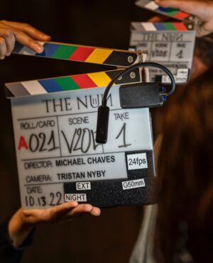 Natalia Safran Instagram - Throwing this weekend back to the NUN II with a gallery of images from the secret stash of our amazing stills photographer Bruno Calvo. From our illustrious international cast and incredible predominantly French crew to the spectacular ancient locations of Provence @thenunmovie will forever be unforgettable 🖤
.
#thenun2 #thenunmovie #theconjuringuniverse