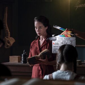 Natalia Safran Instagram - Back by fan demand our holy day Nun II post 😌 This one dedicated to Kate, single mom and teacher, who finds a good position and safe haven for herself and her daughter Sophie in a French country boarding school for girls. Anna Popplewell is nothing short of brilliant in the role, imbuing  her character with elegant beauty, gentleness and quiet strength, which quickly transform into fearlessness as she faces unspeakable evil and heroically defends her girls from Valak and company. Anna is one of the loveliest souls you will ever meet on a set and represents the very qualities which make Kate so compelling to watch and simply unforgettable. 
@thenunmovie 
Photo credit Bruno Calvo
.
#annapopplewell #narniacast #theconjuringuniverse #thenun2 #thenunmovie #valak