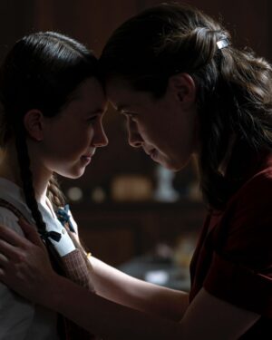 Natalia Safran Instagram - Back by fan demand our holy day Nun II post 😌 This one dedicated to Kate, single mom and teacher, who finds a good position and safe haven for herself and her daughter Sophie in a French country boarding school for girls. Anna Popplewell is nothing short of brilliant in the role, imbuing  her character with elegant beauty, gentleness and quiet strength, which quickly transform into fearlessness as she faces unspeakable evil and heroically defends her girls from Valak and company. Anna is one of the loveliest souls you will ever meet on a set and represents the very qualities which make Kate so compelling to watch and simply unforgettable. 
@thenunmovie 
Photo credit Bruno Calvo
.
#annapopplewell #narniacast #theconjuringuniverse #thenun2 #thenunmovie #valak
