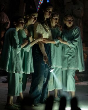 Natalia Safran Instagram - Back by fan demand our holy day Nun II post 😌 This one dedicated to Kate, single mom and teacher, who finds a good position and safe haven for herself and her daughter Sophie in a French country boarding school for girls. Anna Popplewell is nothing short of brilliant in the role, imbuing  her character with elegant beauty, gentleness and quiet strength, which quickly transform into fearlessness as she faces unspeakable evil and heroically defends her girls from Valak and company. Anna is one of the loveliest souls you will ever meet on a set and represents the very qualities which make Kate so compelling to watch and simply unforgettable. 
@thenunmovie 
Photo credit Bruno Calvo
.
#annapopplewell #narniacast #theconjuringuniverse #thenun2 #thenunmovie #valak