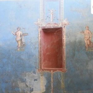 Natalie Haynes Instagram - Today we are blue, for the newly discovered blue room in Pompeii 💙🩵📘🖌️ Isn’t it incredible?
Photos from friend of the show Dr Sophie Hay! 

Posted @withregram • @pompei79 Blue is the new black (room) in #Pompeii 

An extraordinary discovery of a sacred room in Region IX decorated in a rare blue colour (Egyptian Blue). The red painted niches would be used in religious worship and offerings. And wonderfully, despite the rooms magnificence, it was part of the Roman building works at the time of the eruption and contains upturned empty amphorae and building materials in discrete piles on the floor including mortar, cocciopesto and oyster shells. 
Huge compliments and thanks to all the archaeologists, in particular Gennaro Iovino, and conservators for their diligent work and, as ever, for always warmly welcoming me to come and document the progress of their work @pompeii_parco_archeologico