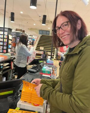 Natalie Haynes Instagram - The Haynes women are out in force this weekend - here I am signing copies in Waterstones Hampstead; meanwhile my mum has obviously been employing the gentle arts of persuasion in the Birmingham store