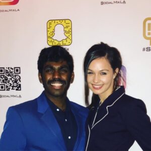 Natalie Jongjaroenlarp Instagram - Got to hang with my good friend @socialmixla networking event who happens to be a talented #actor ! #blastfromthepast #goodfriends #fun #sag awards after party