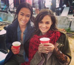 Natalie Jongjaroenlarp Instagram - #fbf to #cups of #tea on #set #znation is on tonight with an all new #episode at 9/8c PST on @syfy