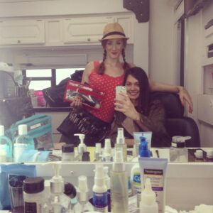 Natalie Jongjaroenlarp Instagram - The #fabulous Kelly Thorpe pictured right before making me #cameraready for a #fun day of #shooting #znation ...love this girl! Thank you for helping me look my #best everyday on #set ! #makeup #makeuplover #makeupfree #artist