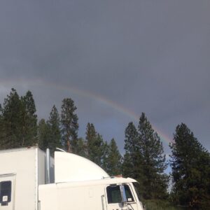 Natalie Jongjaroenlarp Instagram - Beautiful rainbow came out in between the rain and the sunshine today! #natureisbeautiful #itsthelittlethingsinlife #theskyisthelimit