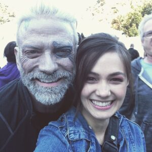 Natalie Jongjaroenlarp Instagram - I made friends with Murphy! #znation @keithallanduh is an outstanding actor, so grateful I got to work with him!
