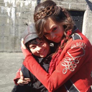 Natalie Jongjaroenlarp Instagram - I had way too much fun working with this guy on set! #hugs #renewznation #littlebrother