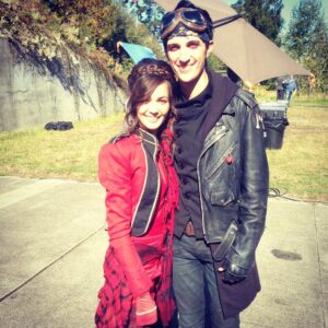 Natalie Jongjaroenlarp Instagram - Had a lot of fun filming the last episode thanks to this guy right here @natjohnzang #znation #season3 #finale #zombieapocalypse