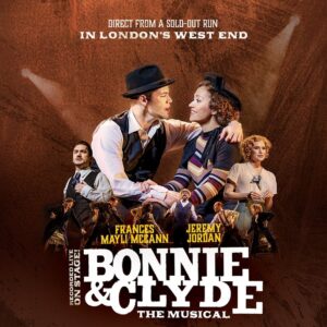 Natalie McQueen Instagram - Bonnie & Clyde Live from London’s West End is up for pre sale now and man oh man am I proud of this one. 
We got this together in record timing and ended with lightning in a bottle. Creating this with @francesmayli, @jeremymjordan, @georgemaguireactor and our incredible company was an honor and to be directed by @nickw1nston to @frank.wildhorn, Don Black and @ivanmenchell’s work was magic. 
The Barrow Gang are coming to your screens and you are gonna wanna see it.
Click the link in my bio to get your tickets now!