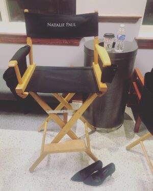 Natalie Paul Instagram - Getting ready to head back to set for a few more episodes and so excited about this role! It’s really different for me and can’t wait for people to see another side of me 😆 In any case.... Here’s a picture of my chair cause look! My name! 🥰 it made me feel so special and part of #MrMercedes family. Season 3 is underway folks and it’s gonna be 🔥#ADASarahPace #NataliePaul #Actress