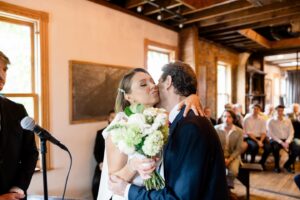 Natasha Bertrand Instagram - Married @bryancoxwell last weekend and had the best party with our family & chosen family at @bigbearcafe 🥰 

Our wedding truly would not have been as special without our supremely talented officiant and friend @dan_the_steele_man, who DEFINITELY DID NOT make me and Bryan cry at the altar with the most thoughtful and hilarious speech — Dan we love you!

thank you to the wonderful @dcbridal for the glam, @libertybakingco for our amazing cake, and @sound.originals for the photos! 🤍