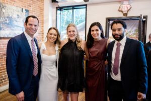 Natasha Bertrand Instagram - Married @bryancoxwell last weekend and had the best party with our family & chosen family at @bigbearcafe 🥰 

Our wedding truly would not have been as special without our supremely talented officiant and friend @dan_the_steele_man, who DEFINITELY DID NOT make me and Bryan cry at the altar with the most thoughtful and hilarious speech — Dan we love you!

thank you to the wonderful @dcbridal for the glam, @libertybakingco for our amazing cake, and @sound.originals for the photos! 🤍