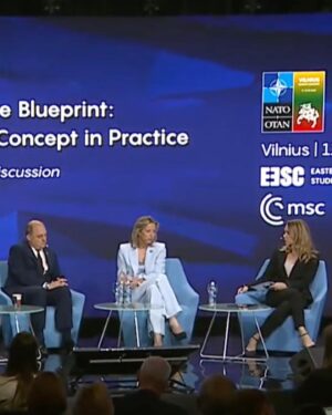 Natasha Bertrand Instagram - What a week! Thank you team CNN Vilnius for making amazing TV and to NATO for inviting me to moderate a panel at the Public Forum. Now, it’s back to my baby boy for now 🐶 🩷