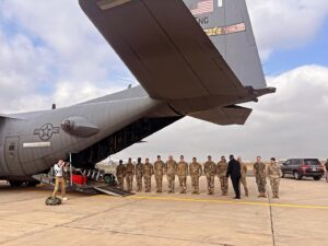 Natasha Bertrand Instagram - Whirlwind 5 days in Africa — Djibouti, Kenya, and Angola — with the Secretary of Defense and a great team. It was the first time a U.S. Secretary of Defense has ever visited Angola. (check out pic #8 for a lil friend who decided to join @moshehnbc on the E-4B 🤭)