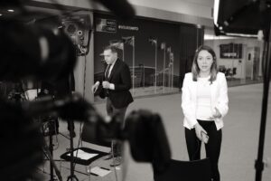 Natasha Bertrand Instagram - Dynamic …trio? Behind the scenes w/CNN, NBC and al Jazeera 💪 (swipe to see @joshjourno dancing, I think) 📸: @freddywheeler