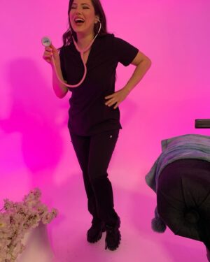 Natasha Slayton Instagram - Whew the last few weeks have been such a whirlwind! ✨✨✨ First day of clinicals was a success! 🙌 I still cannot believe I’m wearing scrubs or how fast the first year of school has FLOWN by, but I am so proud of myself for pushing through, working my booty off to maintain those straight A’s and continuing to pursue my other goals and dreams at the same time. 🙏💓
Lots of other things in the works that I can’t wait to share (hence the reason I’m on a set in these photos and had to change my scrubs from there), but for now enjoy these pics of me being completely over the top to document what I could have never foreseen for myself but am so grateful found it’s way to me. 

Cliffnote : 
For those of you who don’t know, I’m in school for Ayurvedic Medicine - which is the oldest recorded medicinal system in history as well as the foundation on which all modern medicine is based!  It is also a spiritual system, as Ayurveda does not separate the mind, body and spirit.  When I started, I had no idea the depth or detail to which Ayurveda goes…but this journey has been nothing short of mind-blowing, and I can’t wait to share more in the future.