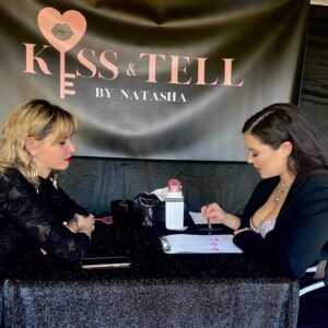 Natasha Slayton Instagram - Blown away by the beautiful gathering @magicmarketpopup put together for the 11/11 portal and am incredibly grateful for getting the opportunity to join as official “Lip Print Reader” with my business @kissandtellbynatasha ❤️💄💋🙏 
It was an incredibly successful market, complete with a 6.5 page waitlist that still blows my mind 🤯🙀🙌 THANK YOU THANK YOU THANK YOU!!!

I had so much fun and am looking forward to many more in the future.  Would love to see you at the next one, so please keep a look out for upcoming dates or 💌 me to book your next gathering, party or event!✨

———————————
#lipprintreader #kissprintreader #lipsology #lipsologist #kissandtellbynatasha