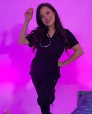 Natasha Slayton Instagram - Whew the last few weeks have been such a whirlwind! ✨✨✨ First day of clinicals was a success! 🙌 I still cannot believe I’m wearing scrubs or how fast the first year of school has FLOWN by, but I am so proud of myself for pushing through, working my booty off to maintain those straight A’s and continuing to pursue my other goals and dreams at the same time. 🙏💓
Lots of other things in the works that I can’t wait to share (hence the reason I’m on a set in these photos and had to change my scrubs from there), but for now enjoy these pics of me being completely over the top to document what I could have never foreseen for myself but am so grateful found it’s way to me. 

Cliffnote : 
For those of you who don’t know, I’m in school for Ayurvedic Medicine - which is the oldest recorded medicinal system in history as well as the foundation on which all modern medicine is based!  It is also a spiritual system, as Ayurveda does not separate the mind, body and spirit.  When I started, I had no idea the depth or detail to which Ayurveda goes…but this journey has been nothing short of mind-blowing, and I can’t wait to share more in the future.