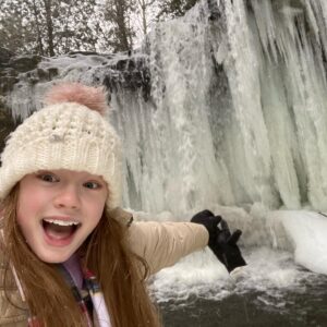 Natasha Zaborski Instagram - Christmas adventure today!  My dad and I went across the frozen ice right beside this waterfall!
•
•
•
#christmas #family #myperfectlanding #outdoors #frozen #waterfall #hiking #photography #natashazaborski