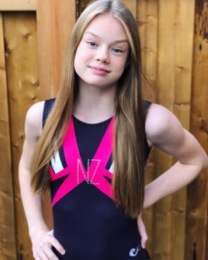 Natasha Zaborski Instagram - Thank you @higo_apparel for my custom leo!  I love it so much!
•
•
•
#gymnastics #gymsuit #gymnast #leo #leotard #higoapparel #natashazaborski