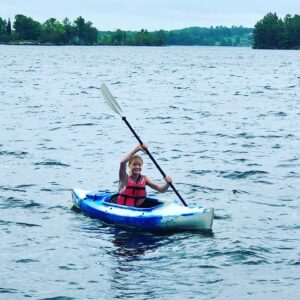 Natasha Zaborski Instagram - Kayaking in the Muskokas today! 
•
•
•
#outdoors #cottage #vacation #family #kayaking #watersports #summer