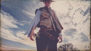 Nathan Blair Instagram - “Sometimes if you want to see a change for the better. You have to take things into your own hands.” - Clint Eastwood

New scene remake with @lyondanielsofficial we love doing these:) 
 #clinteastwood #western @rodriguez #noodles #wildcard #actor #film #arizona #desert #southwest @netflix #apachejunction #desertsouthwest #vintagewesternwear