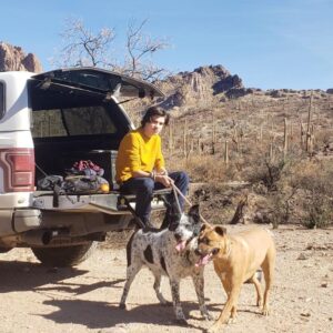 Nathan Blair Instagram - I’m not sure who enjoyed it more, Rado and Blaze or me!!!!! Thank you for bringing me to your favorite spot!!! #hiking #hinkingadventure #desert #desertlife #doghiking #doglife #wecanbeheroes @netflix @netflixfamily