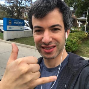 Nathan Fielder Instagram - Listening to rock music outside of a police station