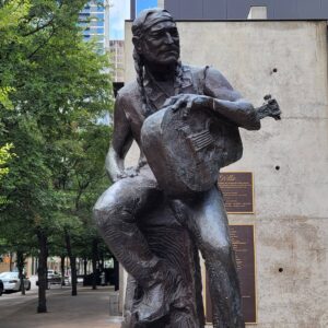 Nathan Parsons Instagram - Had to pay my respects to the red headed stranger on my way through Austin