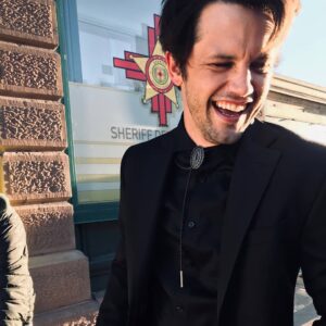 Nathan Parsons Instagram - This is what happens when @rjstaats cracks a champagne bottle over your head a few times...