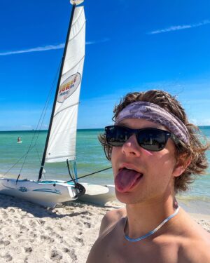 Nathan Triska Instagram - today I put a bunch of people in a plastic bag and threw them into the ocean so I can have the beach all to myself I really recommend this anytime you guys go out :) - streaks