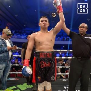 Nathaniel Bustamante Instagram - After three rounds of CHAOS, 𝗦𝗨𝗣𝗘𝗥 𝗦𝗔𝗟𝗧 𝗣𝗔𝗣𝗜 wins by stoppage🧂🇵🇭

#XSeries14 | Live on DAZN | @MisfitsBoxing