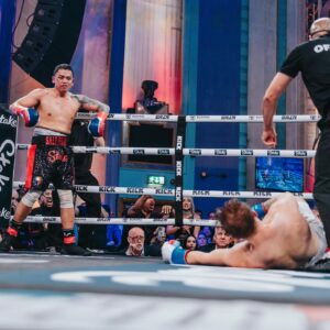 Nathaniel Bustamante Instagram - Back with a win! ✊

#XSeries14 | @mf_daznxseries | @drinkprime | @kickstreaming