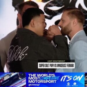 Nathaniel Bustamante Instagram - Salt Papi and Amadeusz Ferrari are at boiling point already🔥🤬

#XSeries14 | Live on DAZN | @MisfitsBoxing