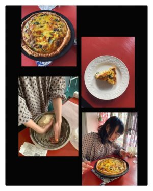 Natsuko Instagram - .
稽古のオフ
美味しいキッシュが焼けた🌞

あったかいのか寒いのか
雨なのか風なのか難しいですね春
稽古もどんどん進んでいきますよ、春🌬️