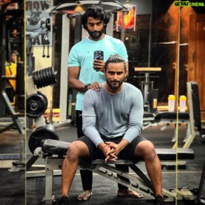 Naveen Shankar Instagram - Sweat it out !

@ganesharjun_vsr @musclestudio_85