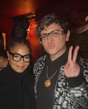 Navid Sole Instagram - Lovely meeting @janetjackson at Naomi x Hugo Boss dinner ❤️ #navidsole #janetjackson #london #uk