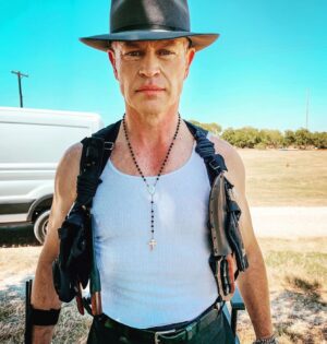 Neal McDonough Instagram - A shot from my current film here in Texas, REDSTONE! Click on the link in my bio. I am loving playing this guy! Another GOOD guy! 
But you don’t want to mess with Boon!!!