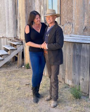 Neal McDonough Instagram - Ruvé and I on set…. Priceless!! I love you more than any words could possibly explain!! As you said, you are the fuel to this Mustang! I couldn’t drive through this life without you!  @imagicomm @cinedigm_ent #god #love #family