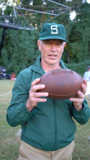 Neal McDonough Instagram - I’m filming a football movie, and we use 1965 Footballs! 🏉 or do we😉
.
#oldfootball #football #actorslife #actinglife #nealmcdonough #bandofbrothers
