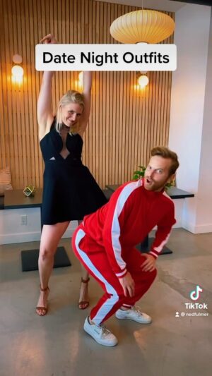 Ned Fulmer Instagram - Our Date Night outfits. The last one is too much 😂😂 (only 3 more days until #datenightcookbook launches!)