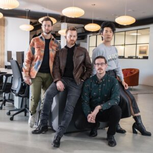 Ned Fulmer Instagram - The Try Guys unveiled our official new office tour on @archdigest !!!

So many people collaborated to make this space a reality 
Interior designed by @arielmfulmer 
Original mural by @murtzh 
Studio design by @susannahhoney 

It’s our new home for all things @tryguys, leveling up our content, we are so thrilled! Check out the full tour in my bio