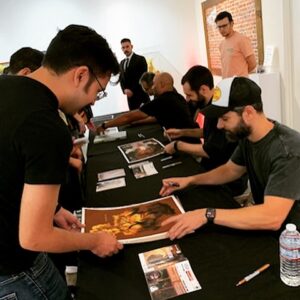 Neil Druckmann Instagram - Had a blast at @gallerynucleus, celebrating ten years of TLoU, meeting fans, admiring art, and hanging out with some of my homies.